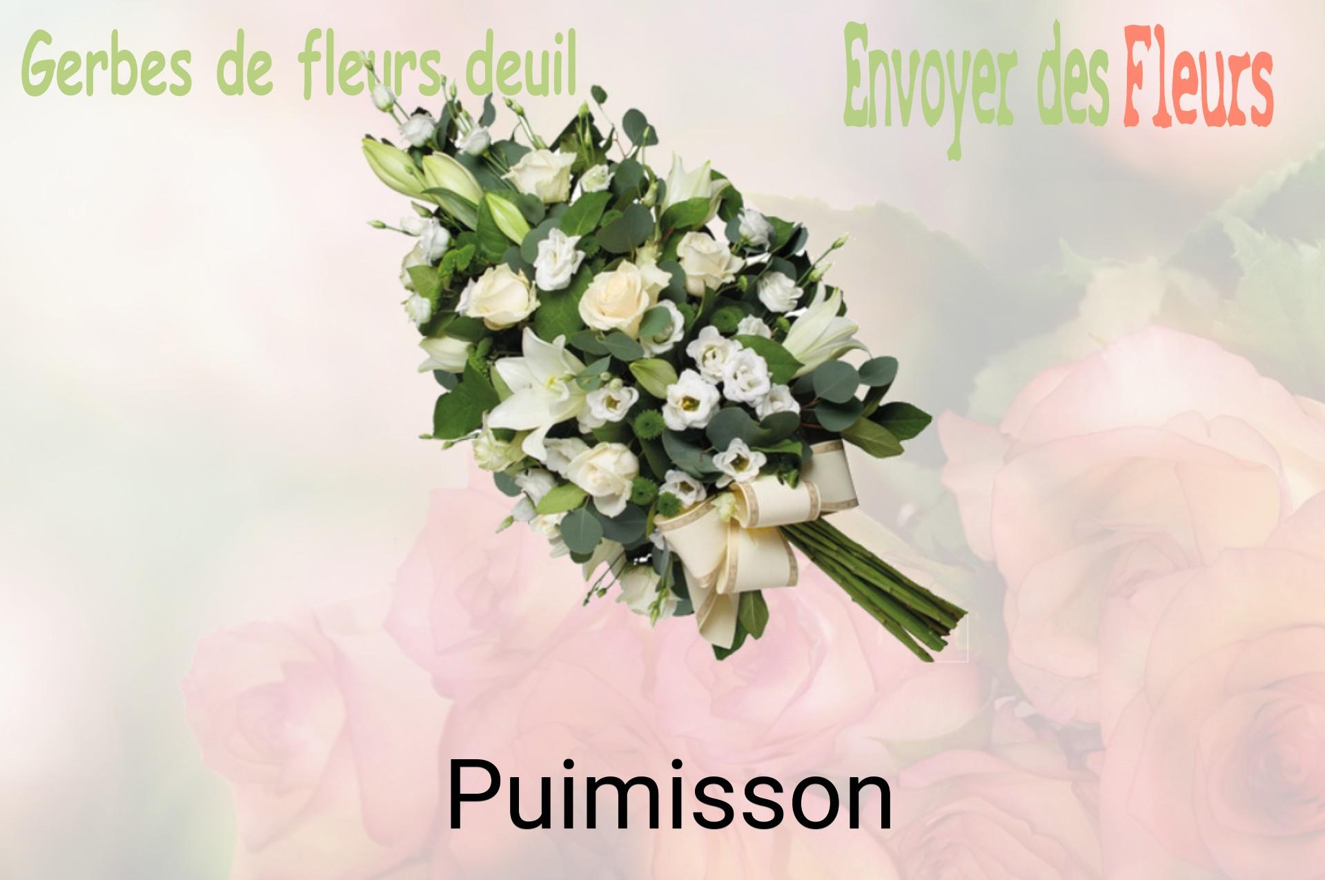 Gerbe de fleurs de deuil livrée à Puimisson